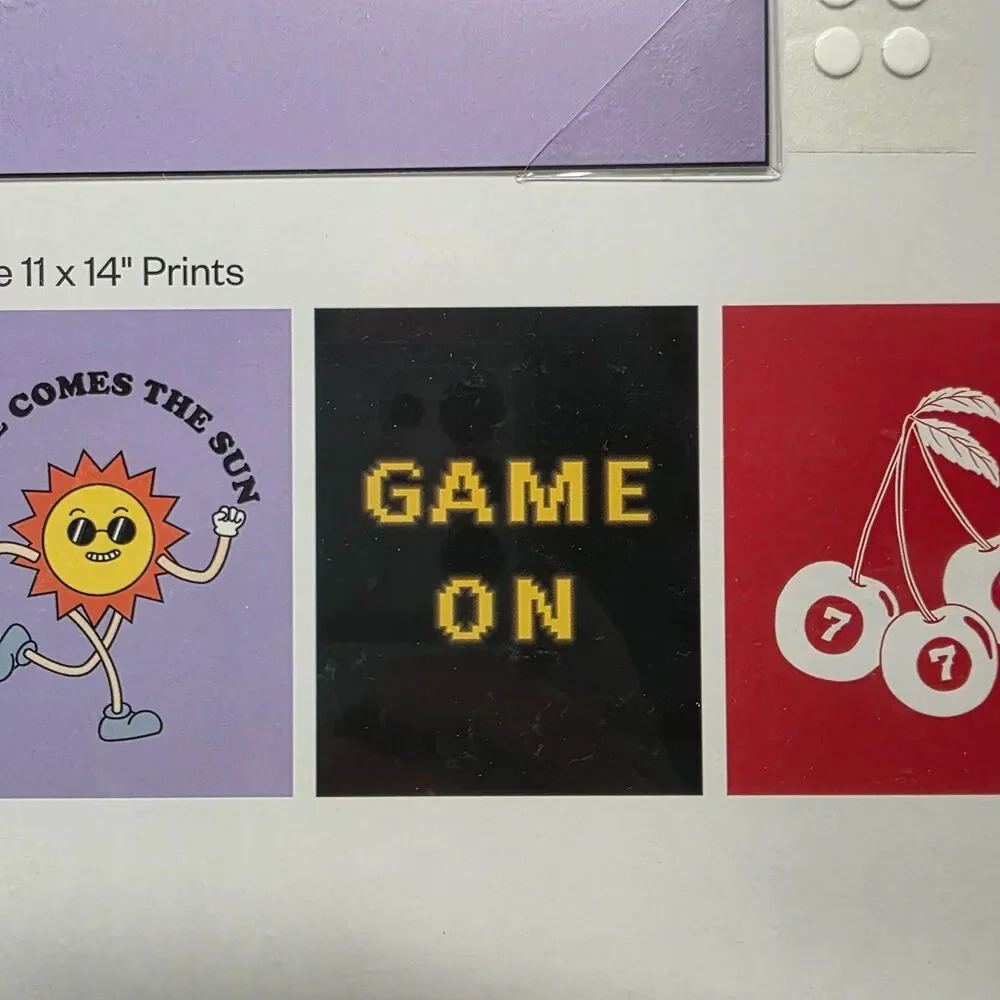 Good Vibes Retro Art Print Collection (6-Pack) - Room Essentials, NIP!
